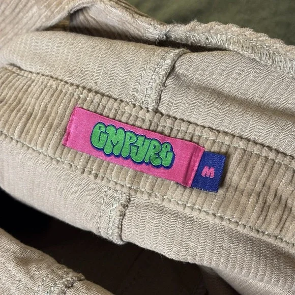Empyre Suzie Khaki Corduroy Overalls Womens M Streetwear Utility - Picture 9 of 15